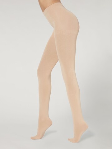 CALZEDONIA Tights 'THERMO' in Beige: front