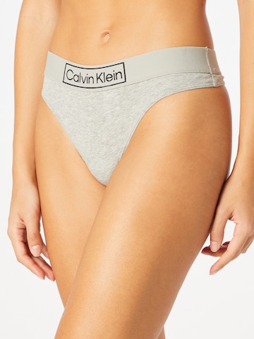 Calvin Klein Underwear Thong in Grey: front