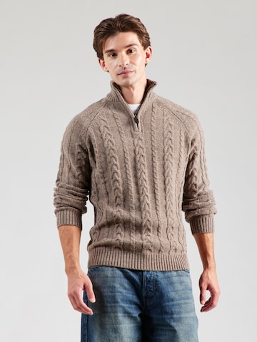 Bruun & Stengade Pullover 'Askel' i brun: forside
