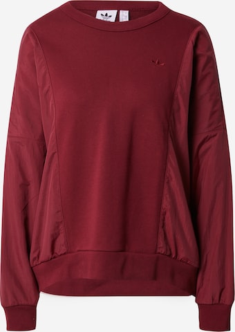 ADIDAS ORIGINALS Sweatshirt 'Premium Essentials Nylon Hybrid' in Red: front