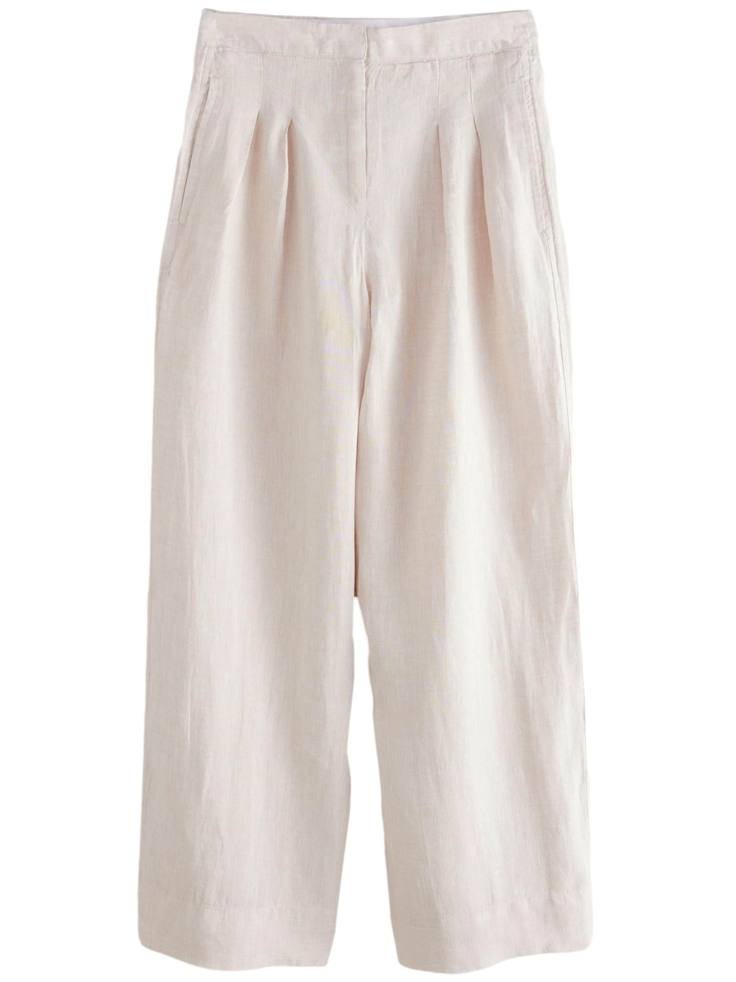 Next Laiad sääred Voltidega püksid, värv beež: eest vaates