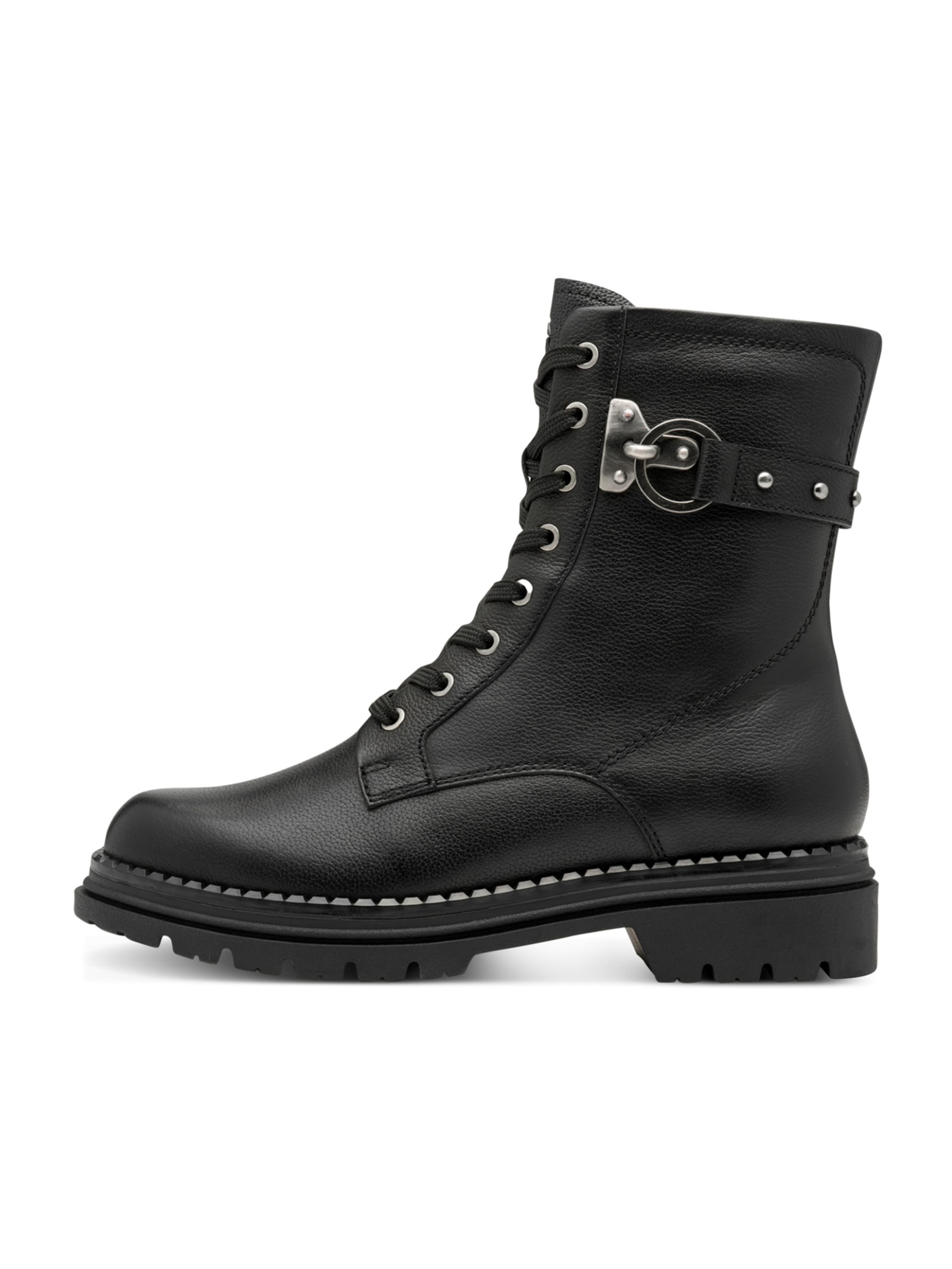 Tamaris Ботинки на шнуровке в Черный