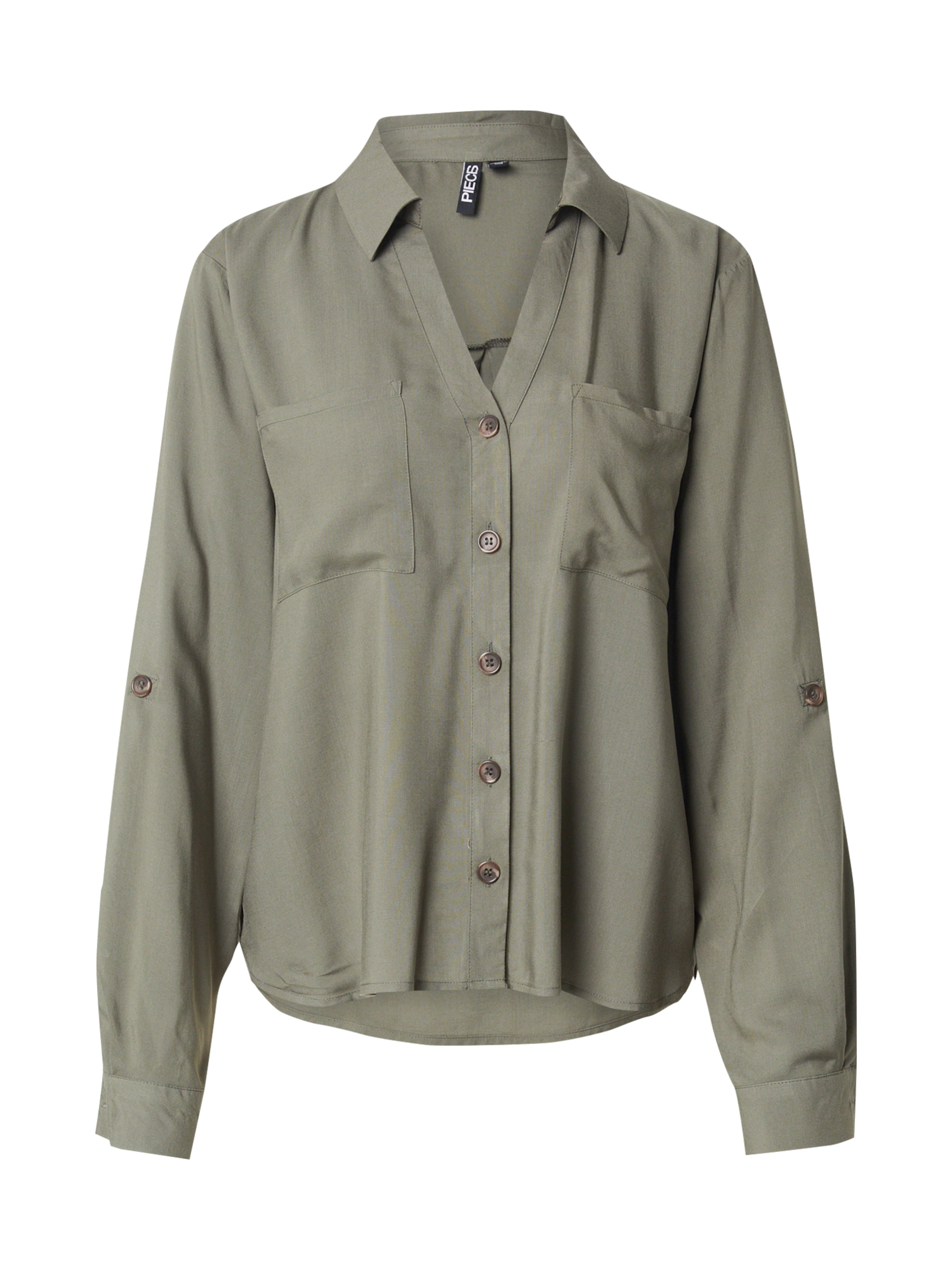 HAILY S Blusenshirt So44ni In Sage Green - Elegante Viskose Bluse