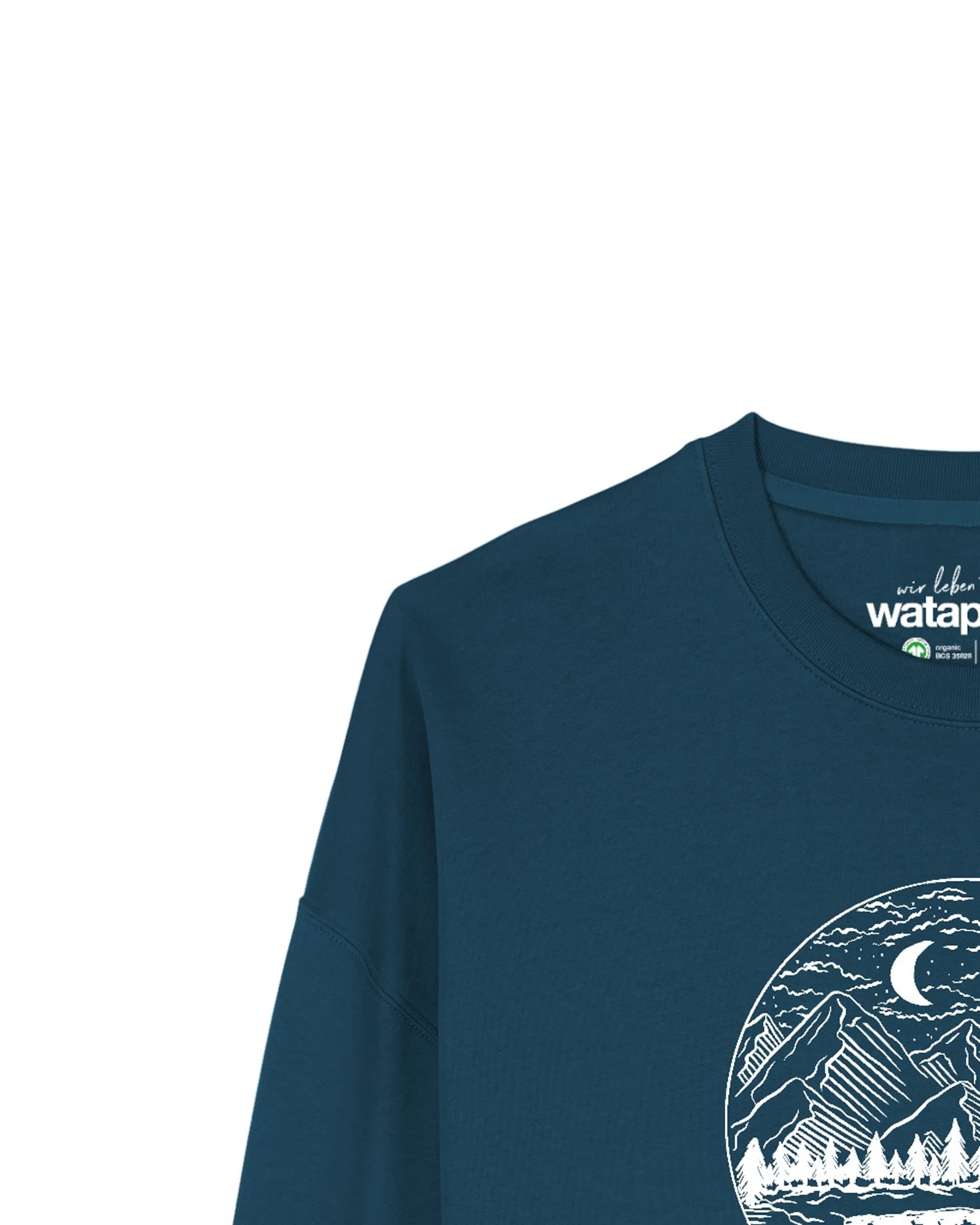 Watapparel Sweatshirt 'Mountains By Night' in Groen