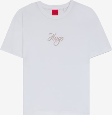 HUGO T-Shirt ' Destrel ' in Weiß: Vorderseite