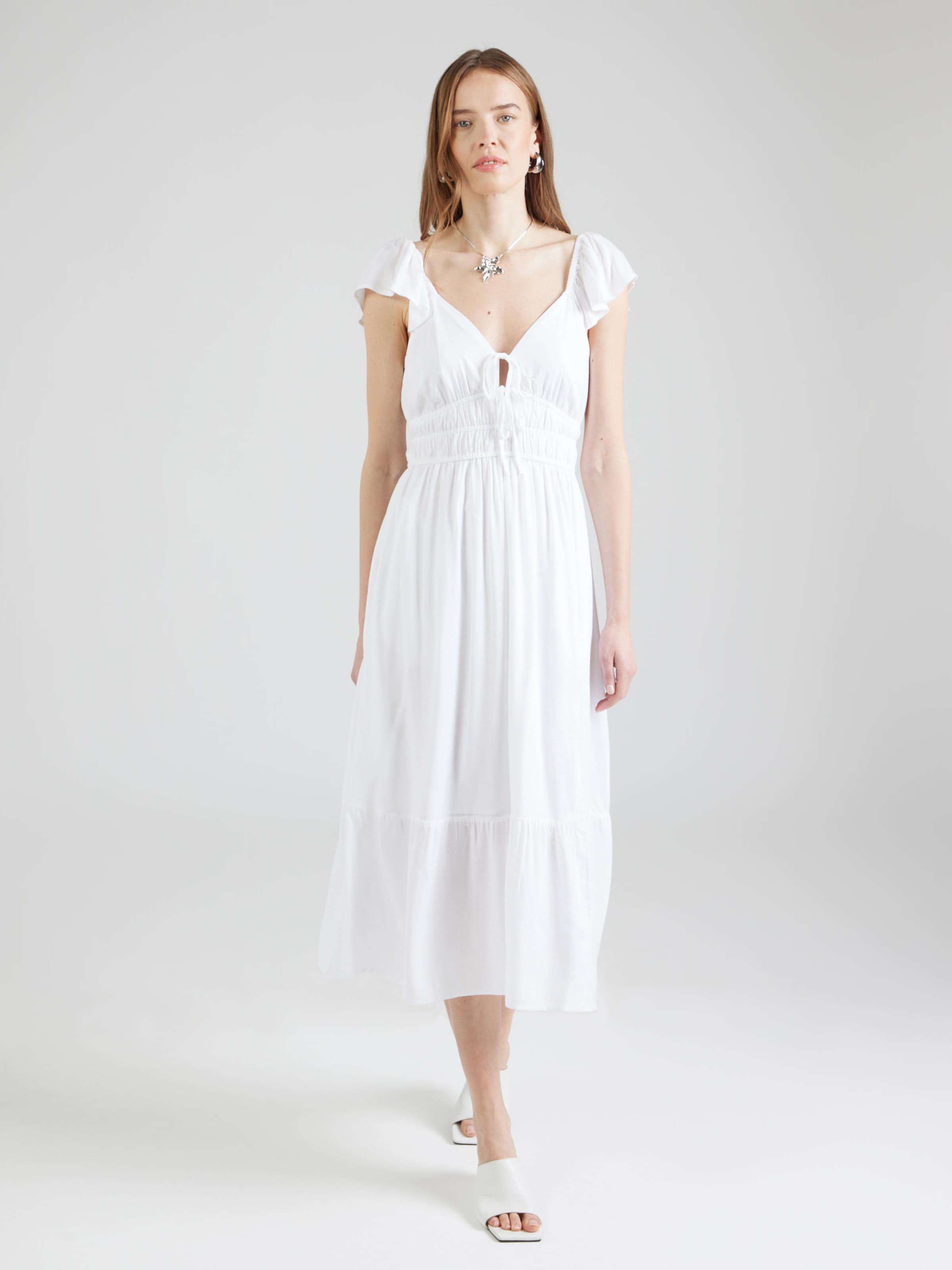 HOLLISTER Summer Dress 'EMEA' in White | ABOUT YOU