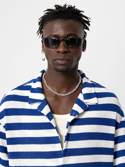 VAMOS CLO Button Up Shirt in Cobalt blue / White, Item view