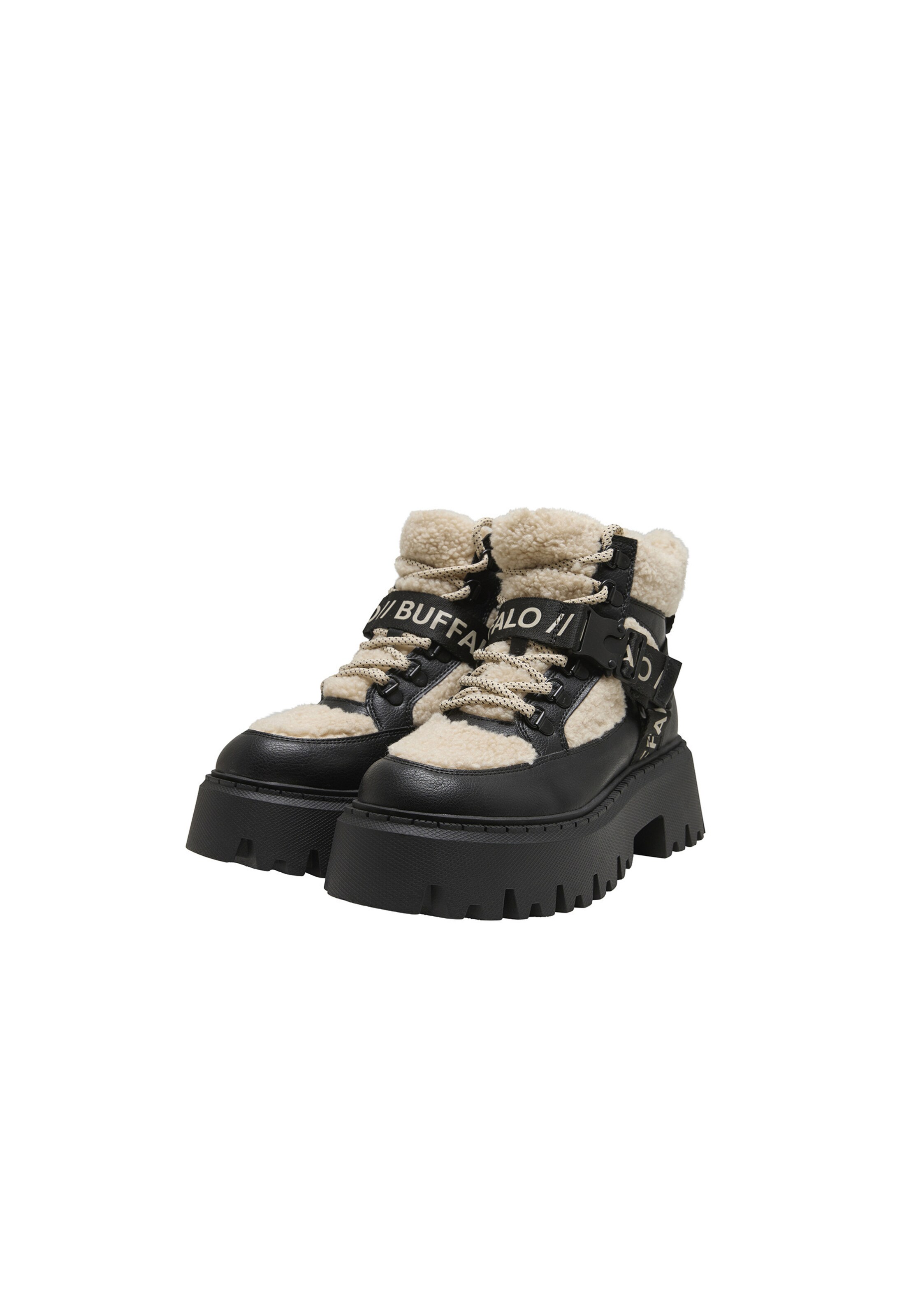 Bottines à lacets 'ASPEN' BUFFALO en noir