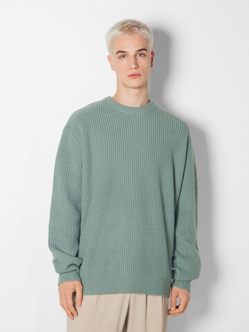 Bershka Sweter w kolorze zielony: przód