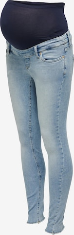 Skinny Jean Only Maternity en bleu : devant