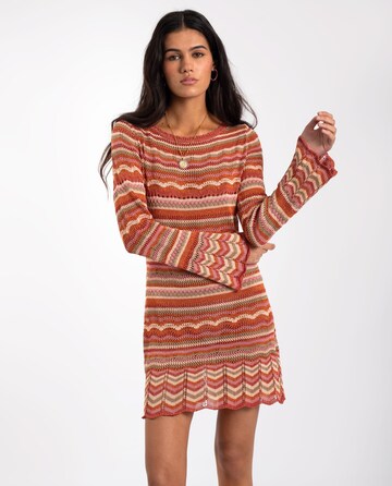 THE-ARE - Vestido de malha em mistura de cores: frente