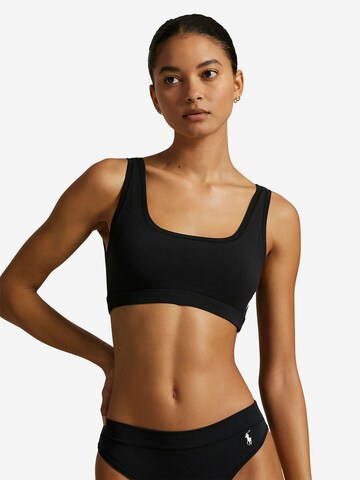 Bustier Soutien-gorge ' Club Cotton ' Polo Ralph Lauren en noir : devant