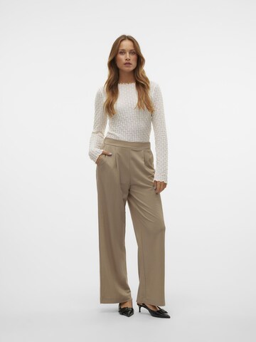 VERO MODA Wide leg Bandplooibroek 'MAYSUN' in Groen