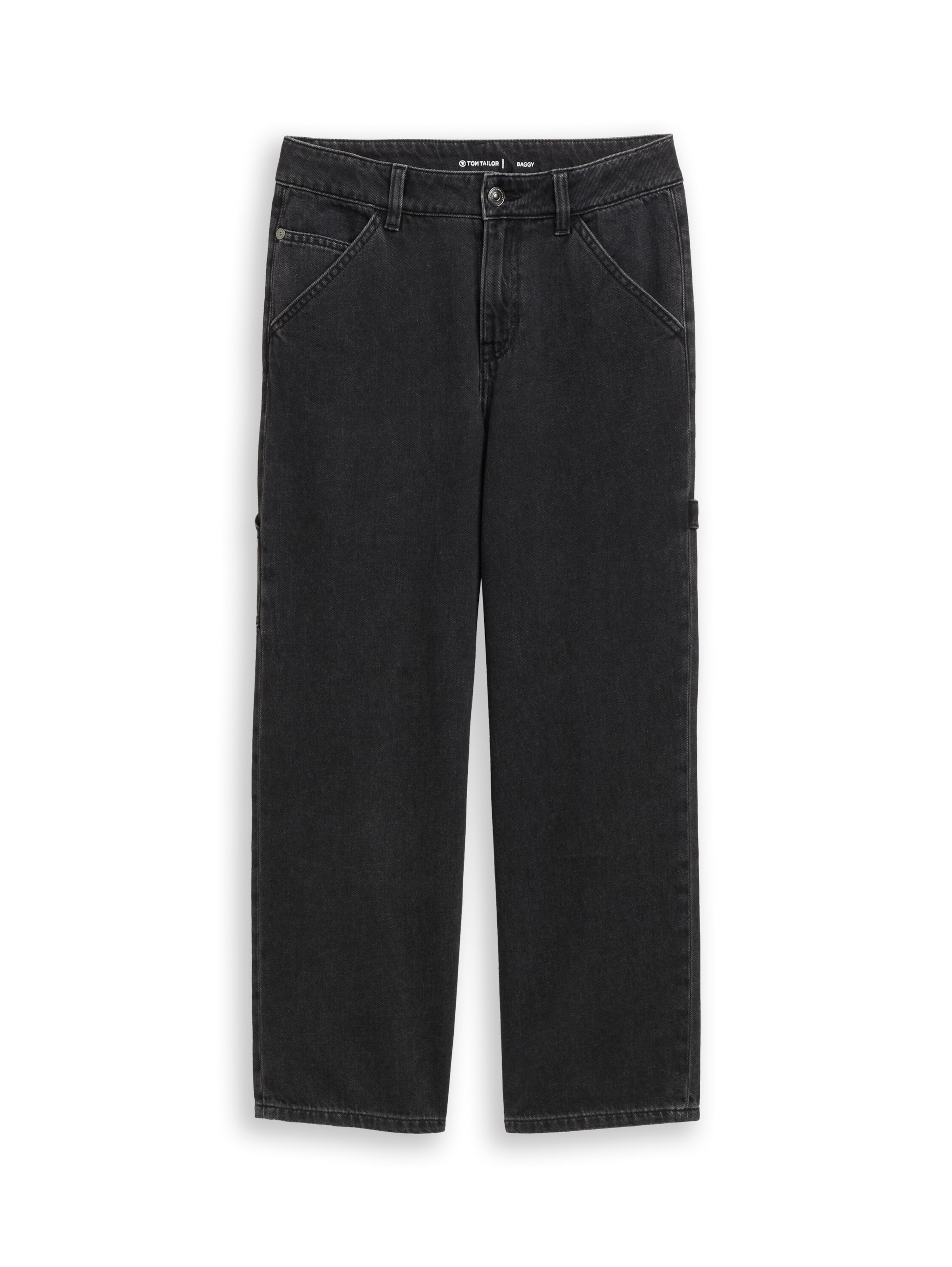 TOM TAILOR Baggy Jeans in Grijs: voorkant