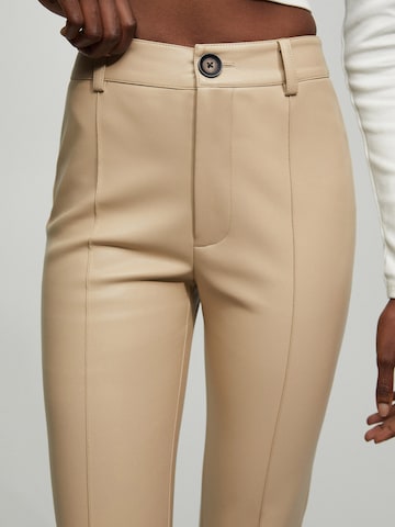 Pull&Bear Boot cut Trousers with creases in Beige