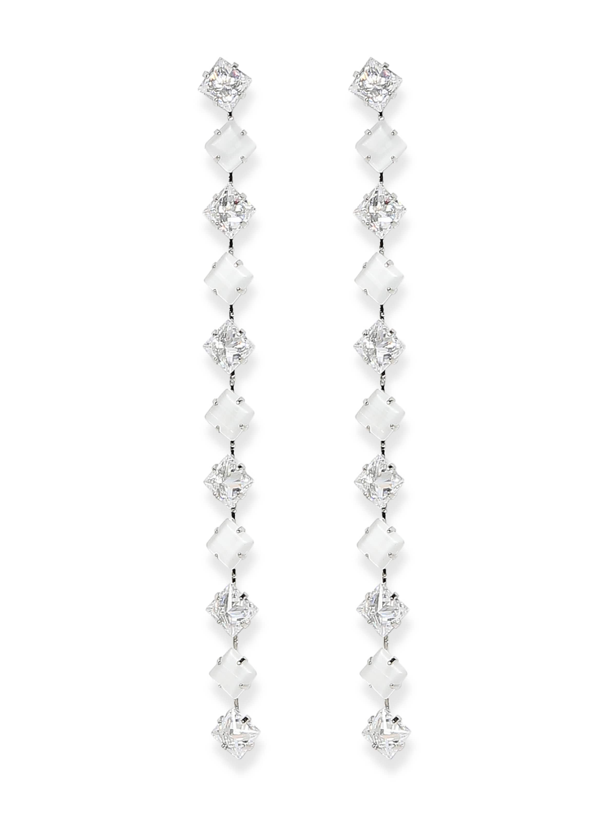 MISH Ohrringe 'Geranium' in Silber: Vorderseite