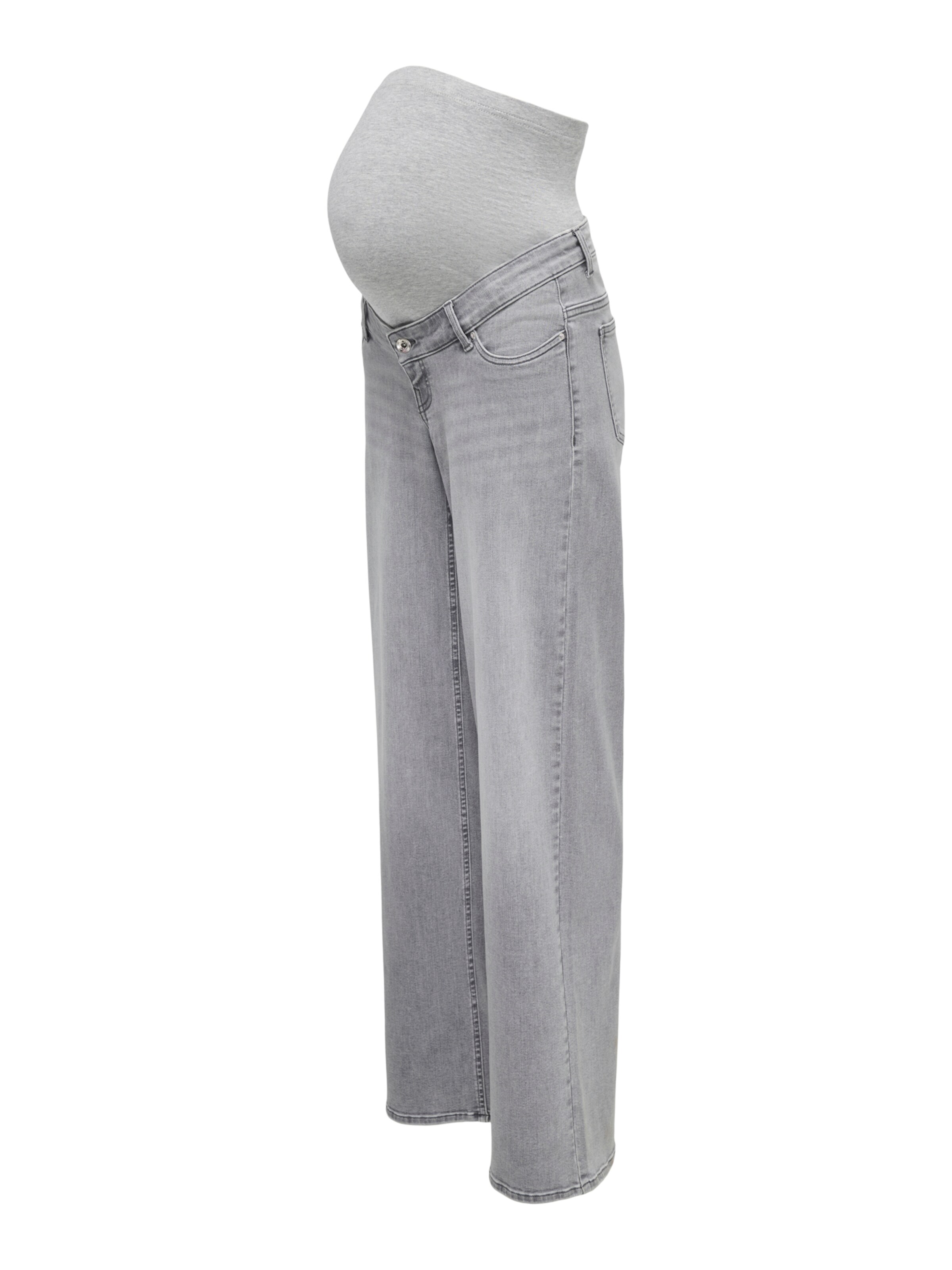 Wide Leg Jean 'OLMMADISON BLUSH' Only Maternity en gris : devant