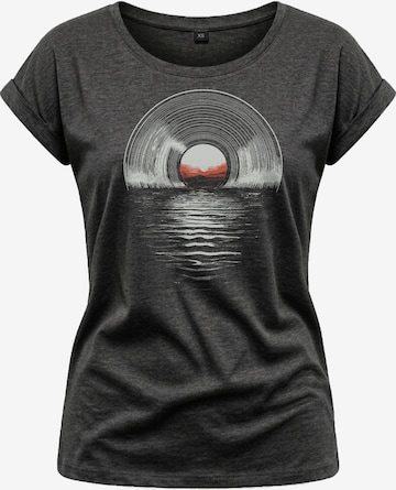 MAKAYA Shirt 'Sea Record' in Grey: front