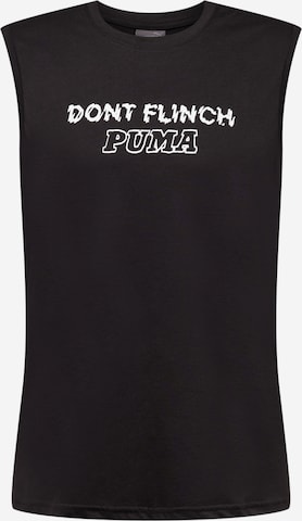 PUMA Performance Shirt 'Don`t Flinch' in Black: front