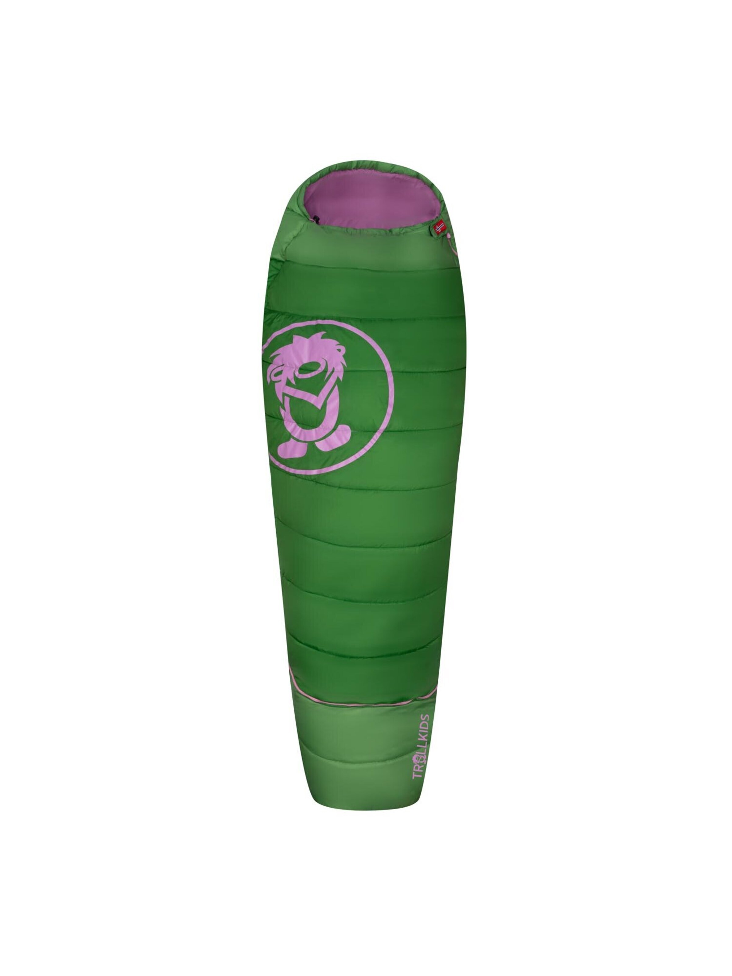 TROLLKIDS Sleeping Bag in Green: front