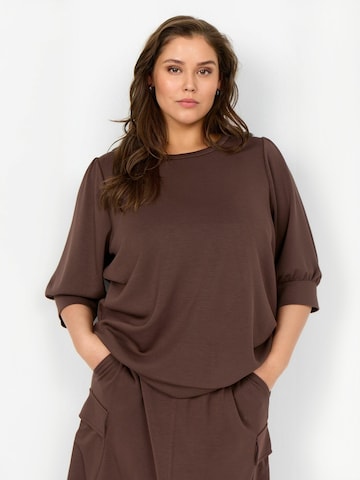 Sweat-shirt 'Sabina' Wasabi Concept en marron : devant