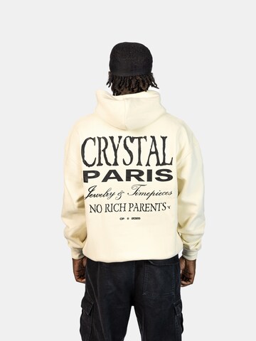 Crystal Paris Sweatshirt 'Rich' in White