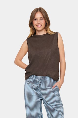 SAINT TROPEZ Svetr – hnědá