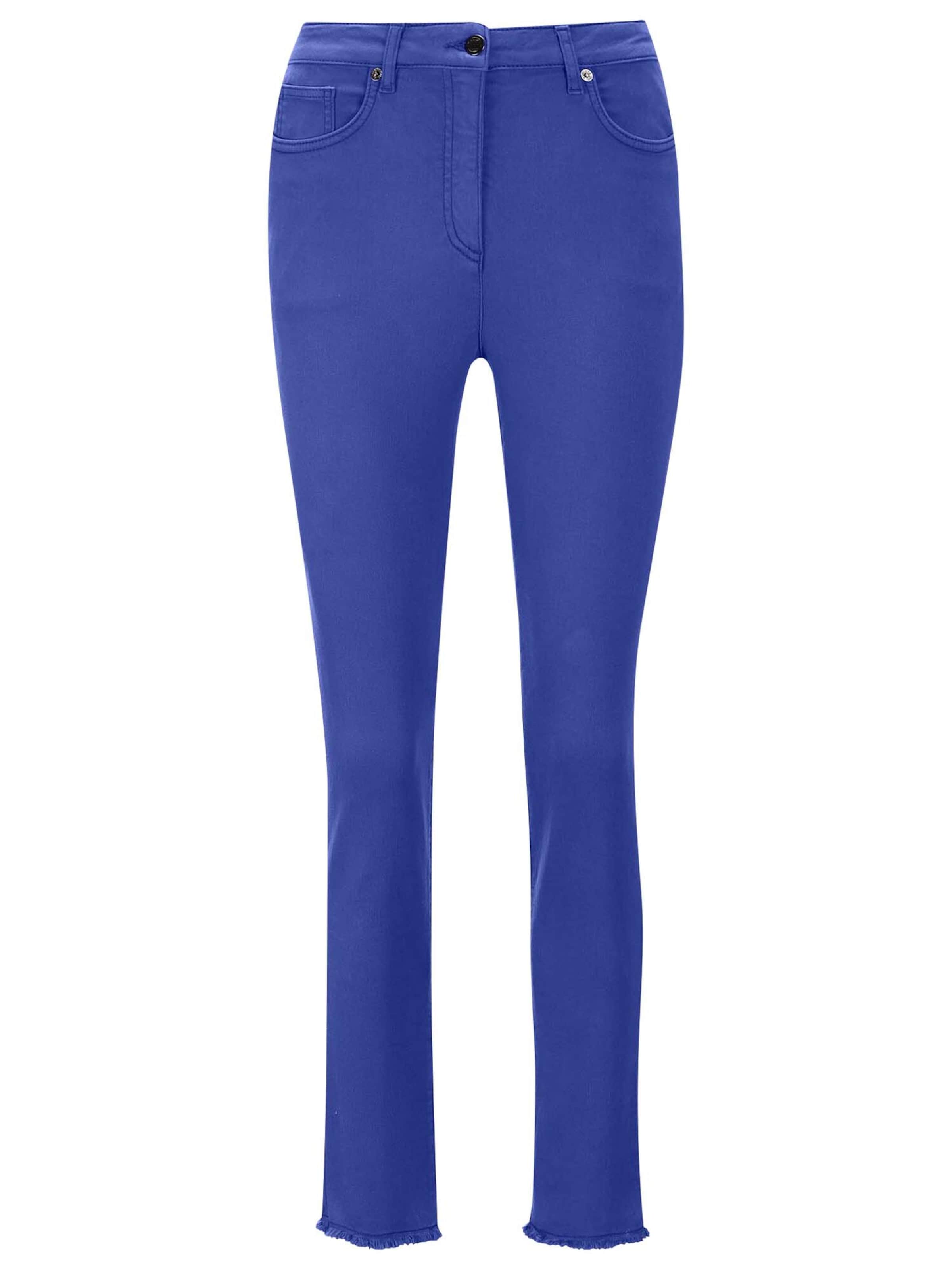 MADELEINE Jean en bleu roi, Vue avec produit