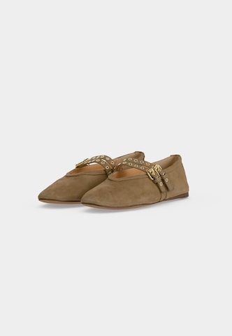 STEVE MADDEN Ballerina met riempjes 'Lydia' in Bruin