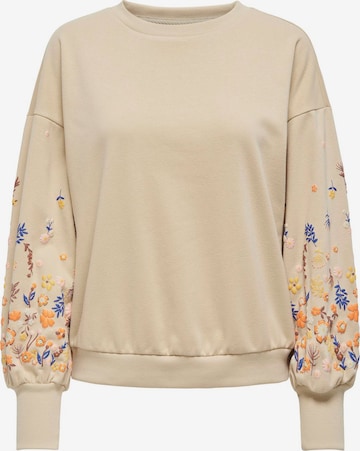 ONLY Sweatshirt 'BROOKE' in Beige: predná strana