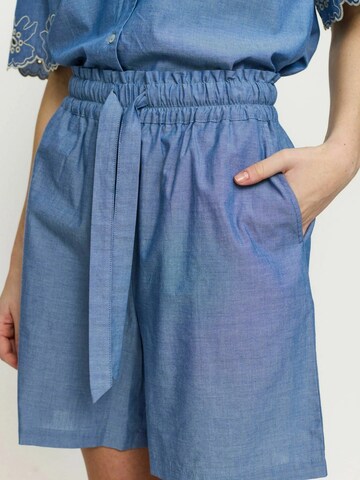Largi Pantaloni ' SRGada ' de la Soft Rebels pe albastru: față