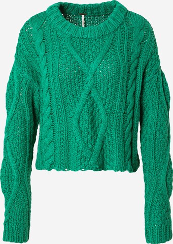 Free People Sweater in Green: front