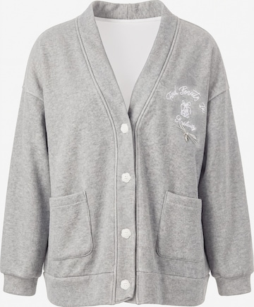 usha BLUE LABEL Sweatvest in Grijs: voorkant