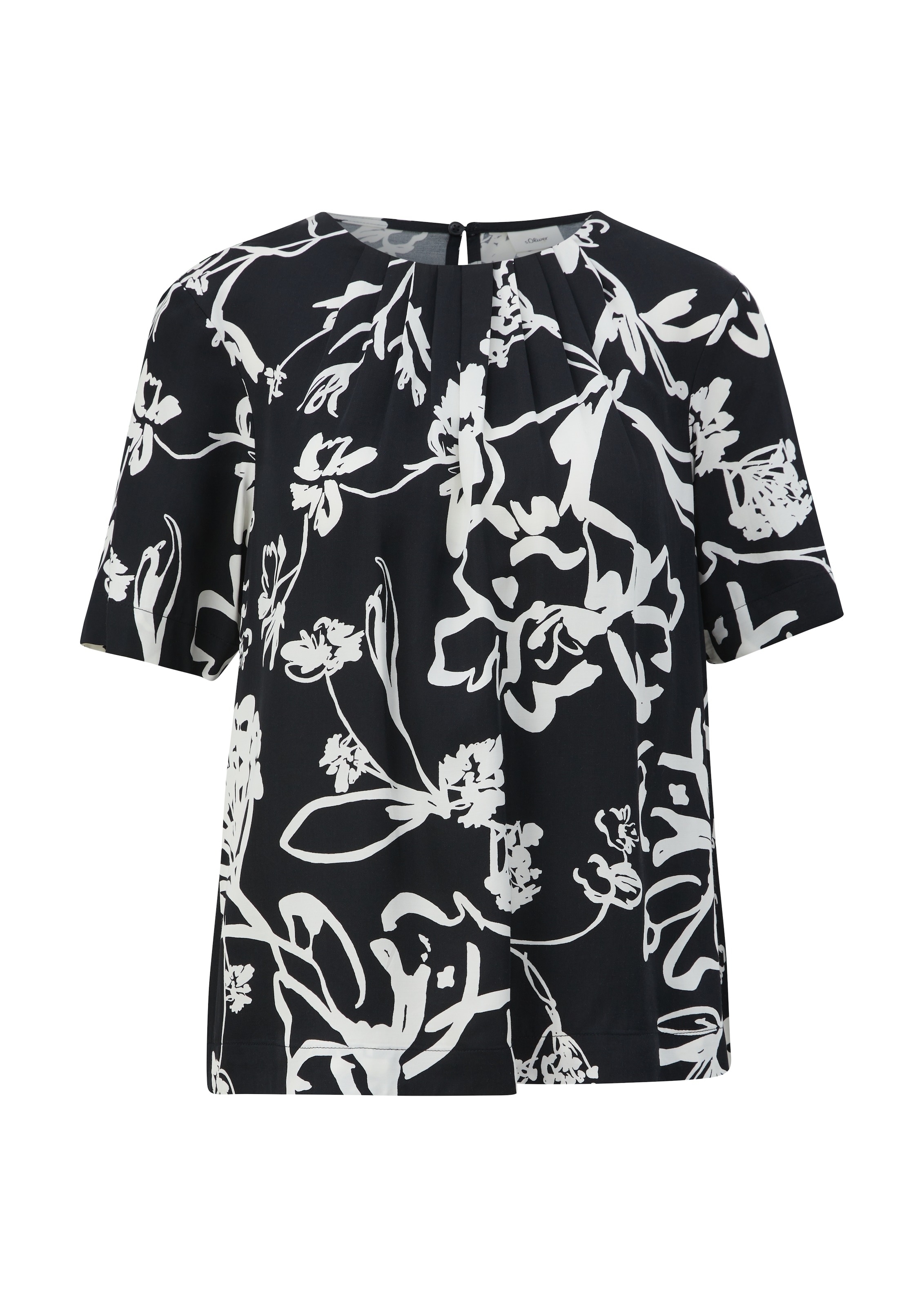 s.Oliver BLACK LABEL Bluse in Schwarz: Vorderseite