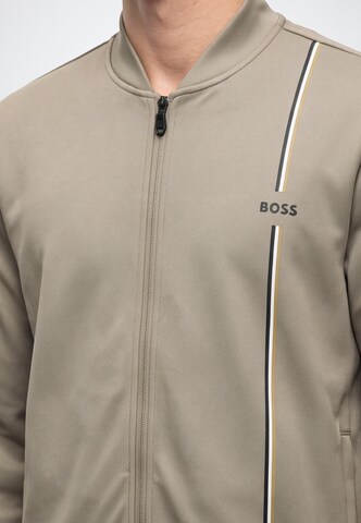 BOSS - Sudadera con cremallera deportiva 'Game' en verde