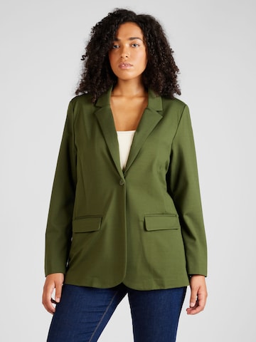 Fransa Curve Blazer in Green: front