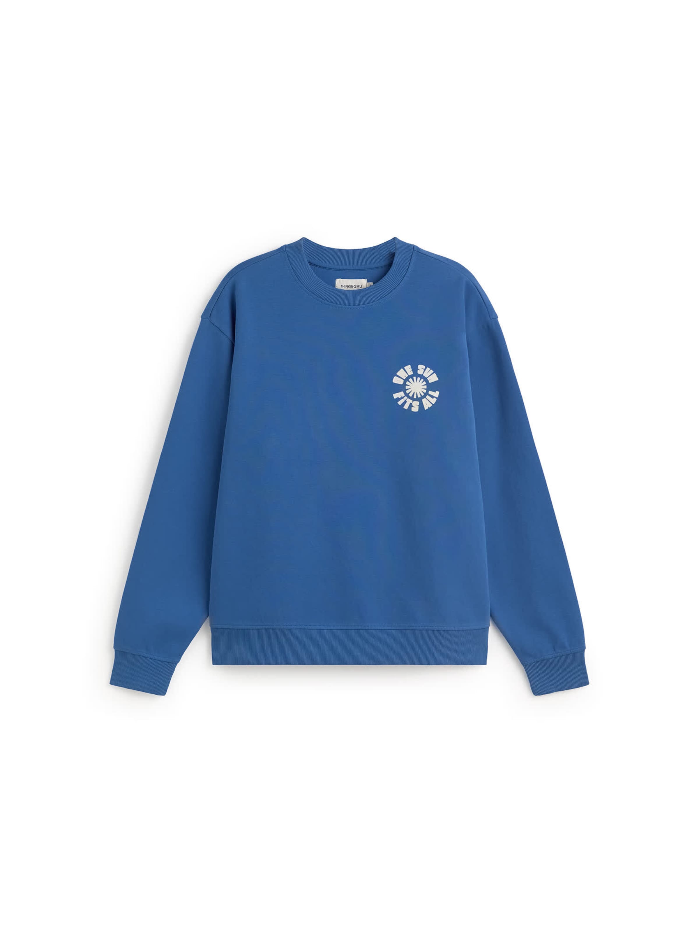 Thinking MU Sweatshirt 'LEON' in Blauw: voorkant