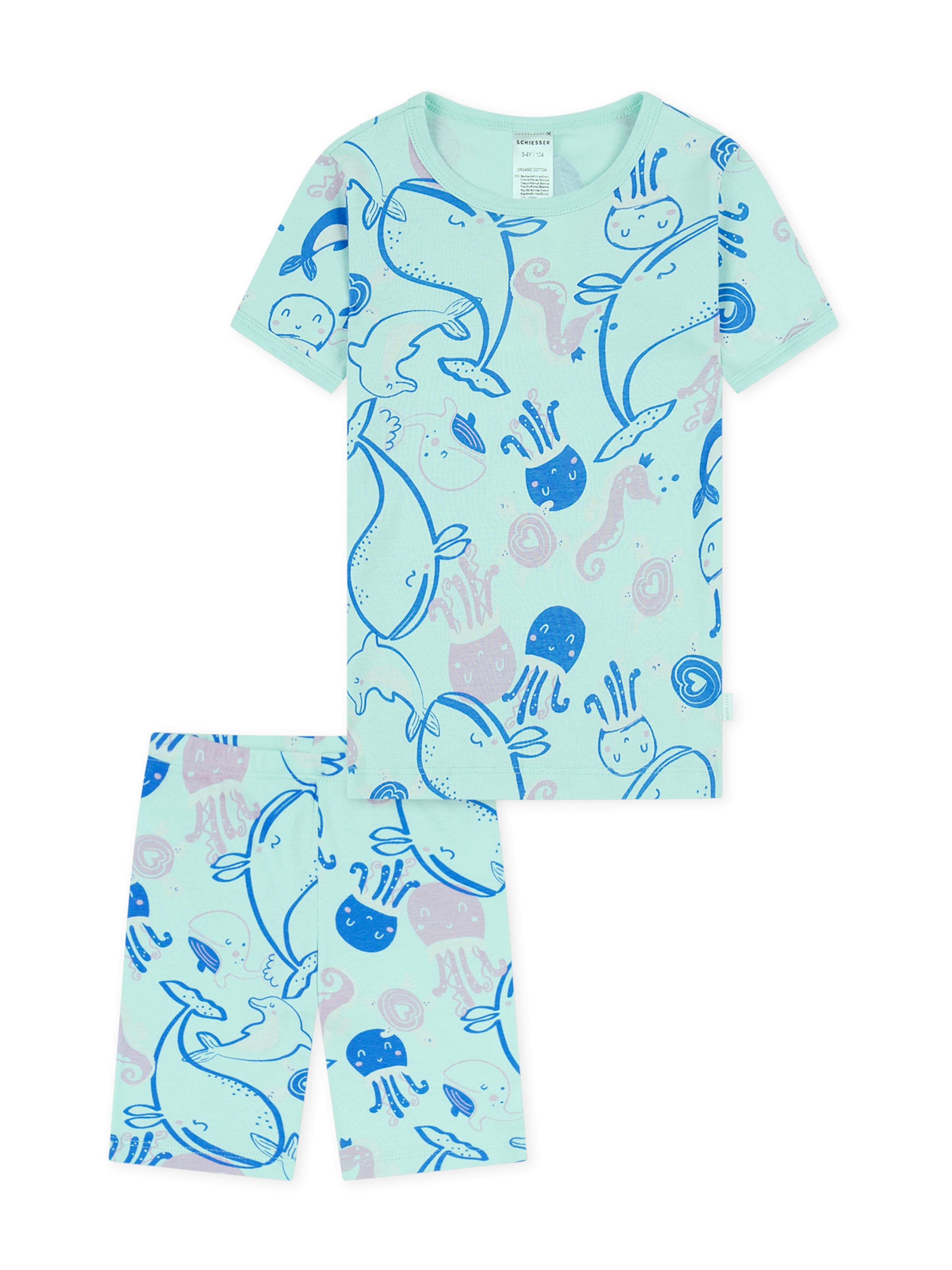 Pyjama ' Girls World ' SCHIESSER en vert : devant