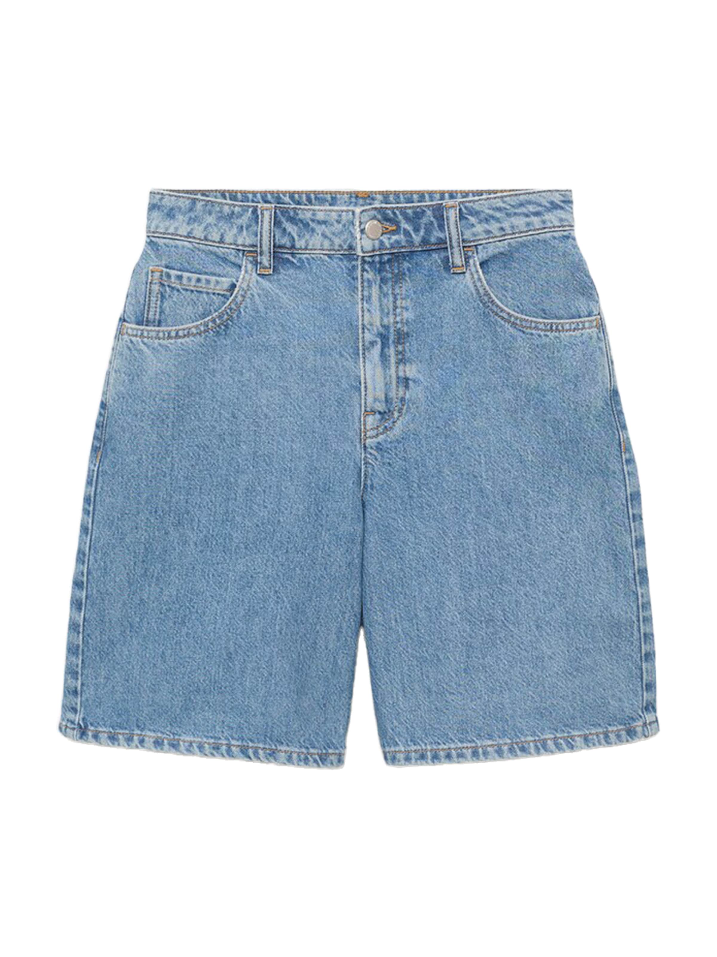 Wide leg Jeans 'CAMILLA' de la MANGO pe albastru: față