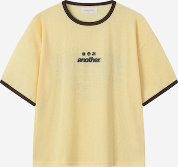 Maglietta 'Rave Dept. Ringer' di Another Cotton Lab in giallo: frontale