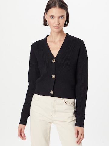 ABOUT YOU Knit Cardigan 'Mala' in Black: front