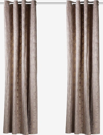 MY HOME Curtains & Drapes in Beige: front