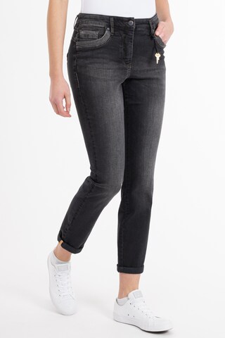 Recover Pants Slimfit Jeans 'Alara' in Zwart: voorkant