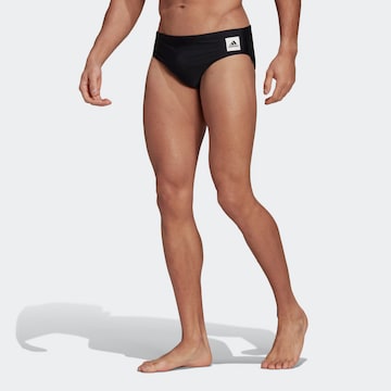 ADIDAS SPORTSWEAR Athletic Swim Trunks 'Solid' in Black: front