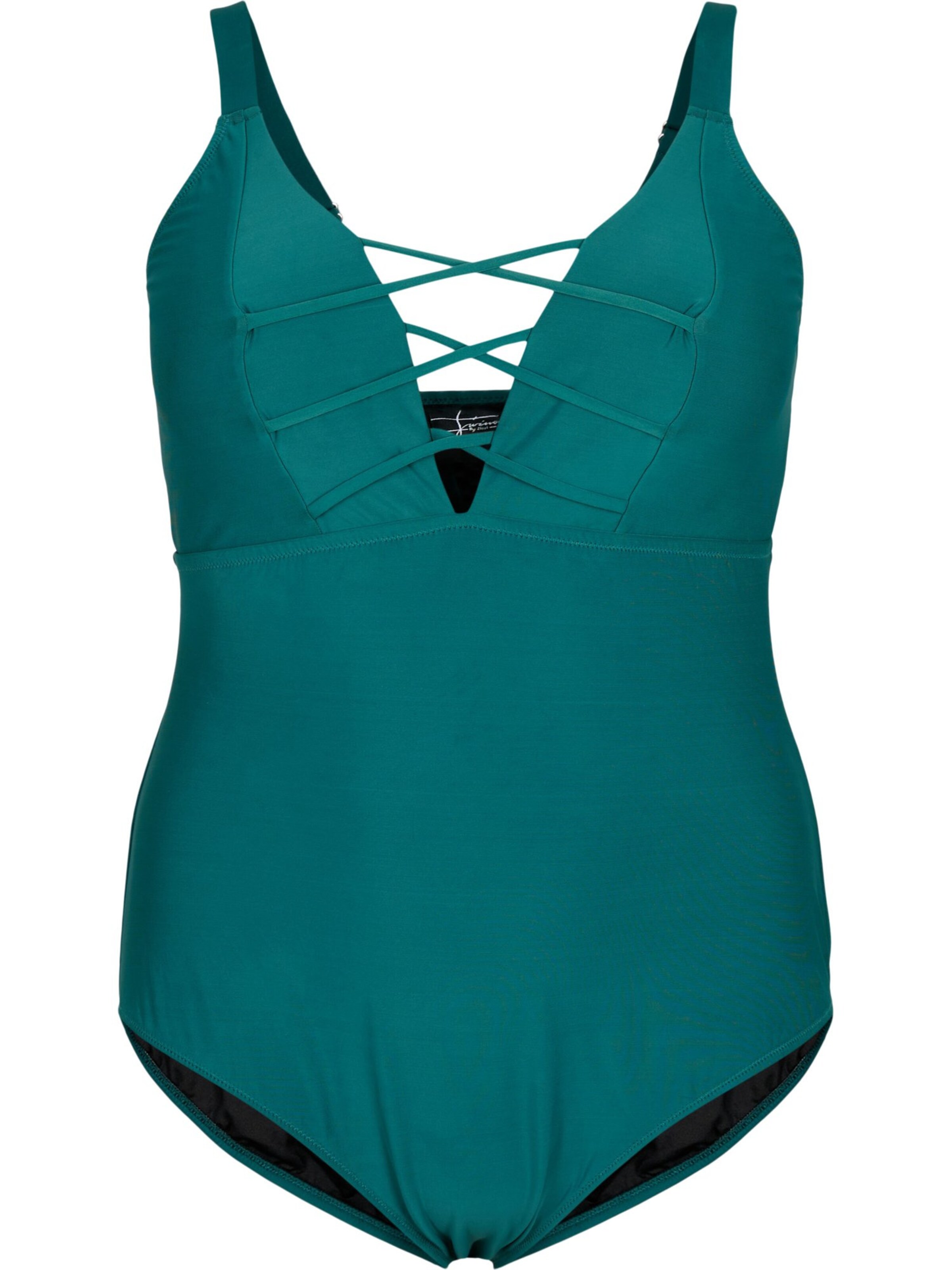 Swim by ZizziJednodijelni kupaći kostim 'SDIOR' - zelena boja: prednji dio