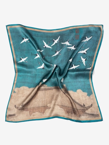 MayTree Wrap 'Kraniche Tempel' in Blue: front