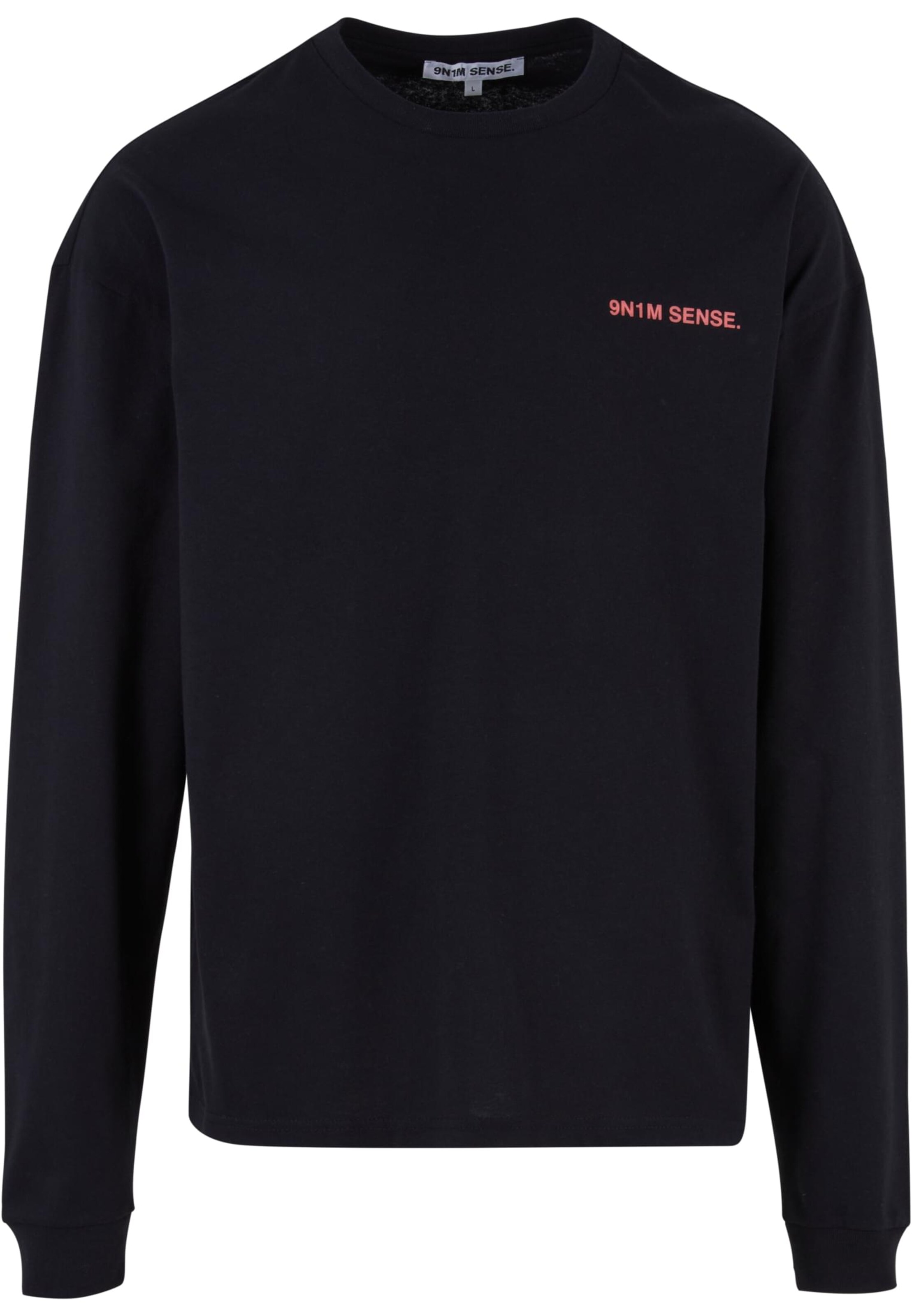 9N1M SENSE Shirt 'Valais' in Zwart: voorkant