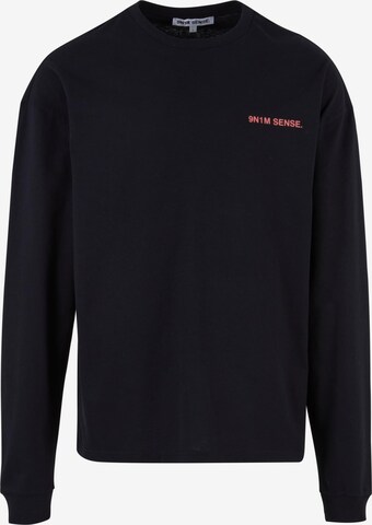 9N1M SENSE Shirt 'Valais' in Zwart: voorkant