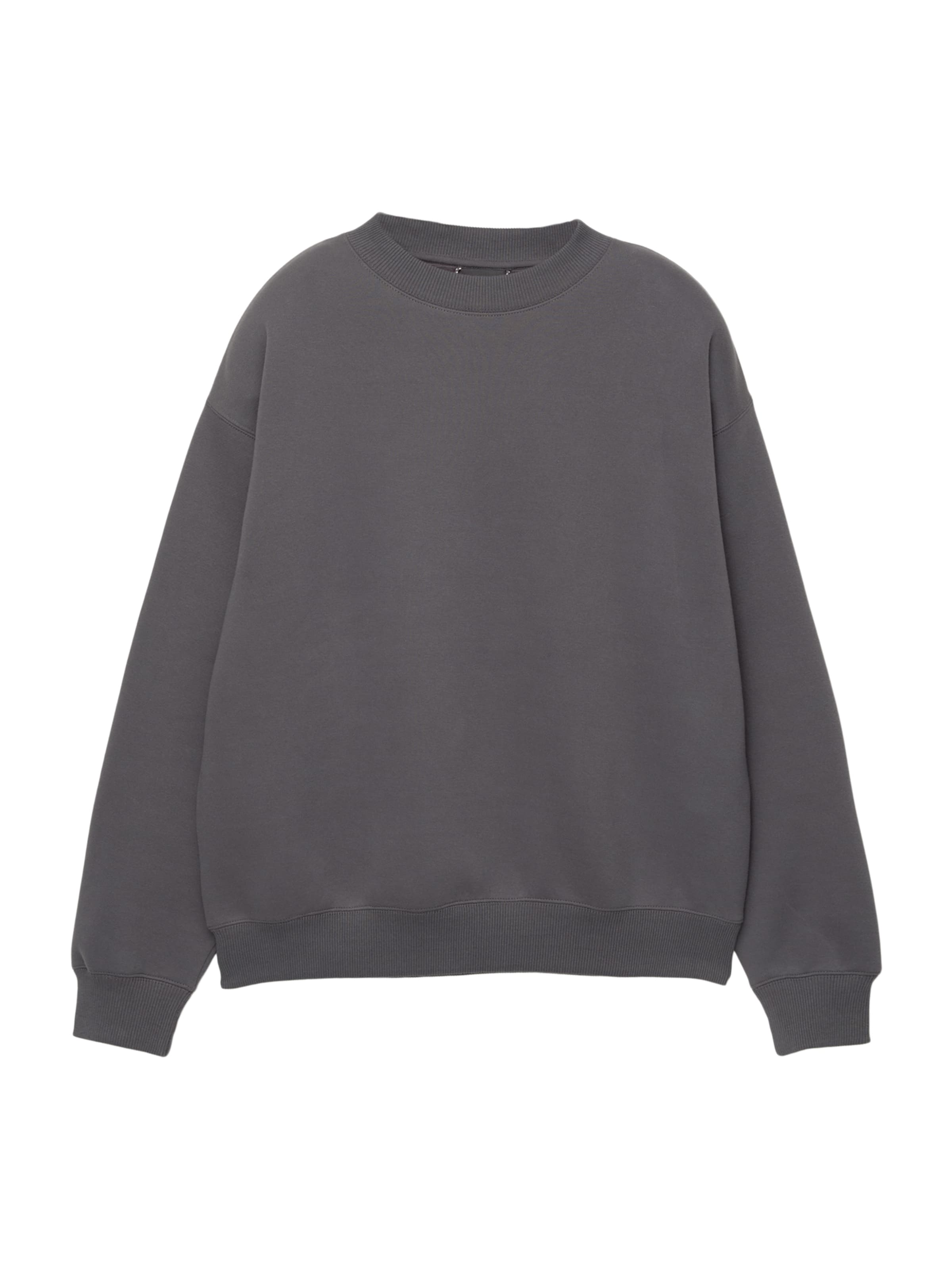 Bluză de molton de la Pull&Bear pe gri: față