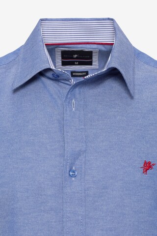 DENIM CULTURE Slim fit Button Up Shirt ' BRADLEY ' in Blue